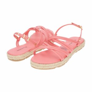 Sandalia Flat Suela Yute Coral TREND & STYLE