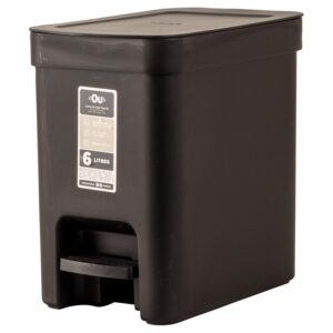 Basurero Pedal Trium Negro OU 6 L