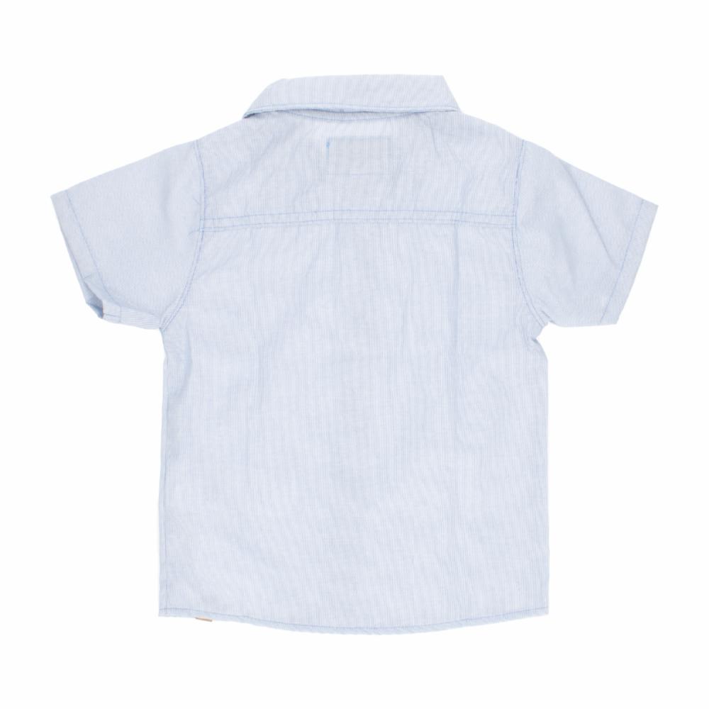 Conjunto Camisa Manga Corta Celeste Y Short Café MUNDI - Imagen 2