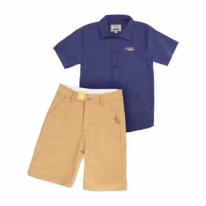 Camisa Manga Corta Azul MUNDI