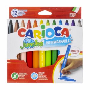 Marcador Jumbo Lavable CARIOCA X 12 Uds