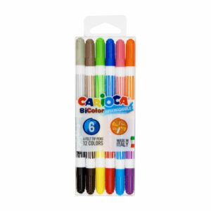Marcadores Bi-color CARIOCA X6 Uds