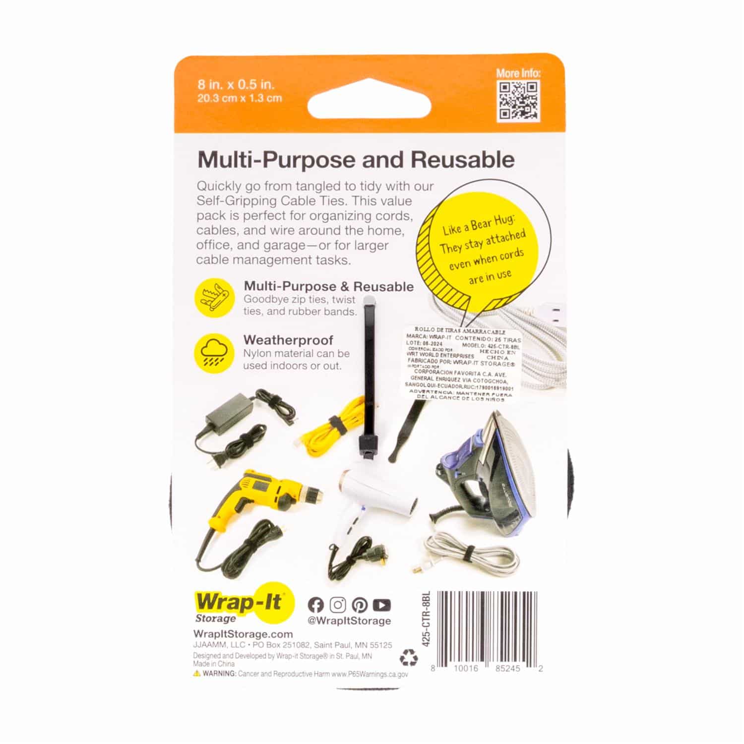 Amarracables De Velcro En Rollo WRAP IT X25 Uds - Imagen 2