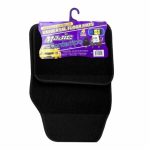 Alfombra De 4 Piezas Color Negro MAJIC Unidad