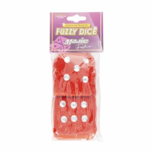 Dados Decorativos Para Auto Color Rojo Y Blanco MAJIC Unidad