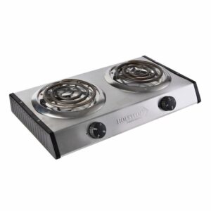 Hornilla Eléctrica Doble HH-09045001SS HOLSTEIN 2 Quemadores