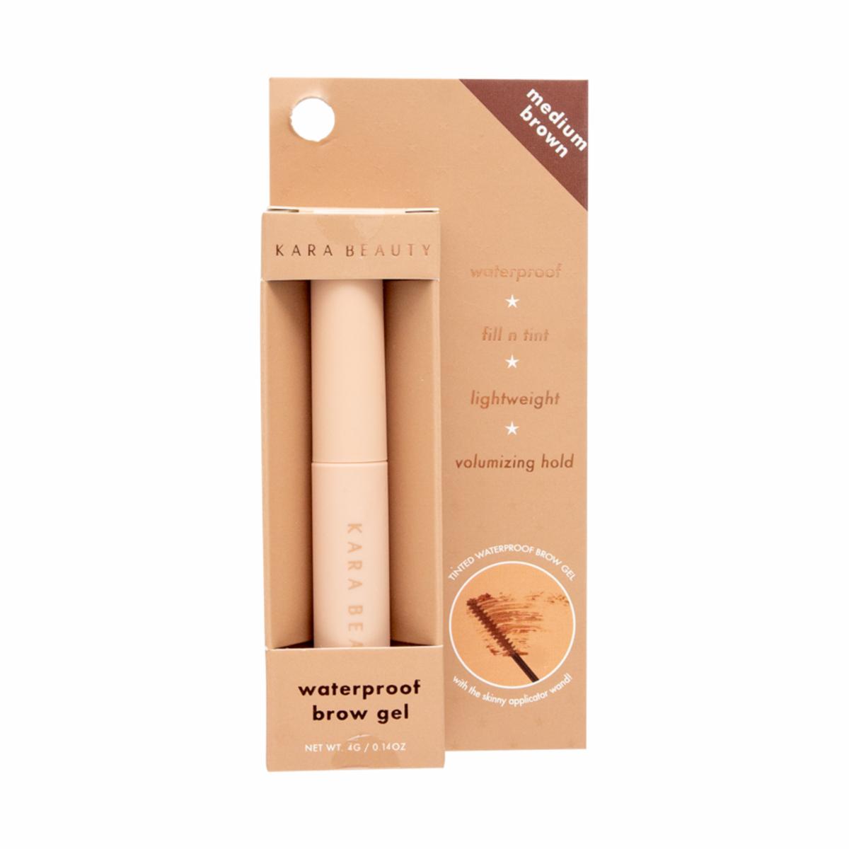 Gel De Cejas Waterproof Brow Gel Medium Brown KARA BEAUTY 4 G