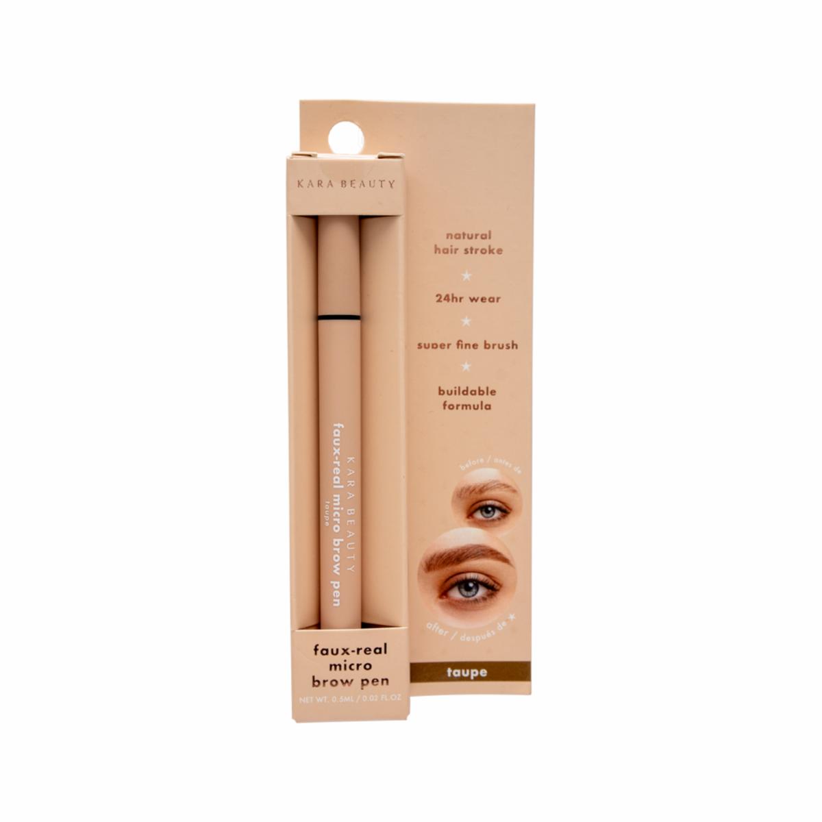 Delineador De Cejas Faux-Real Micro Brow Pen Taupe KARA BEAUTY 5 Ml - Imagen 2