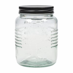 Frasco Con Tapa Metalica Negra OLD FASHIONED Gande