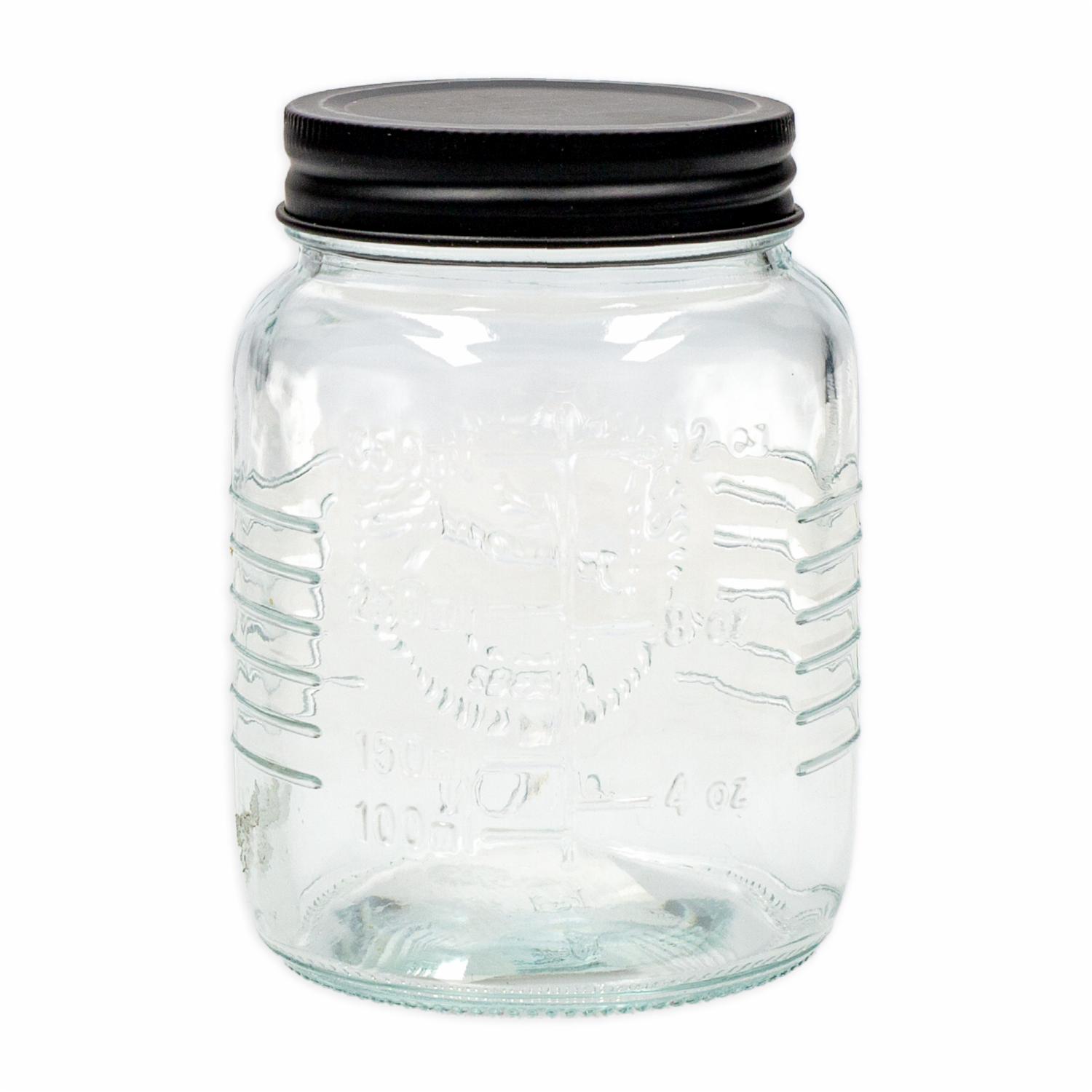 Frasco Con Tapa Metalica Negra OLD FASHIONED Mediano - Imagen 2