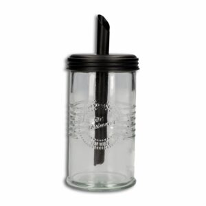 Azucarero Con Tapa Metálica Negra OLD FASHIONED Unidad