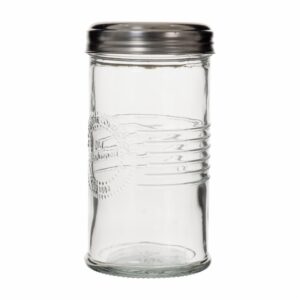 Especiera Metálica Plateada OLD FASHIONED Con Tapa