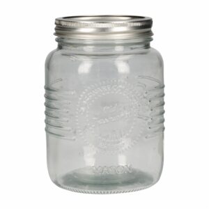 Frasco Con Tapa Metalica Transparente OLD FASHIONED 1 L