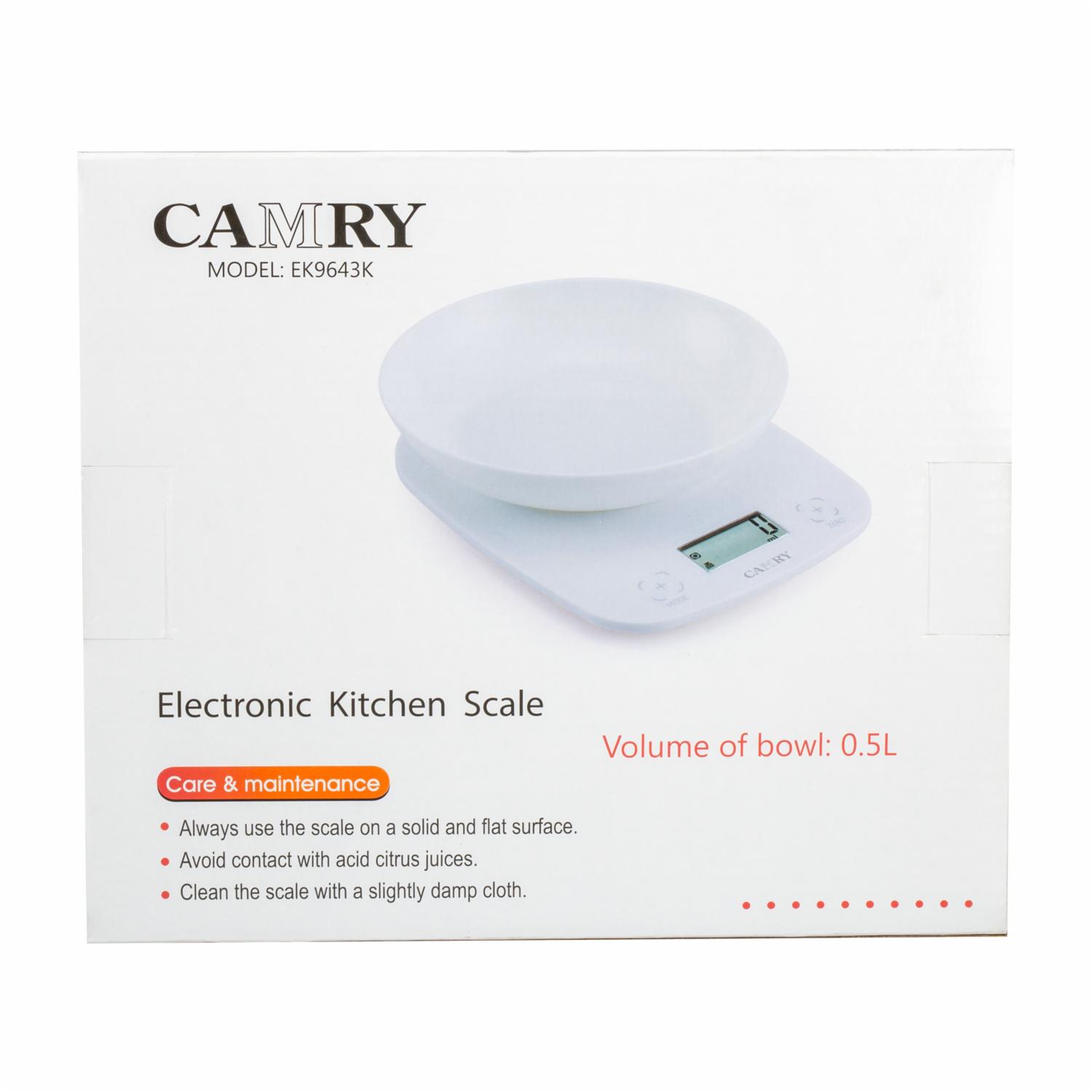 Balanza Cocina Con Tazón CAMRY Unidad