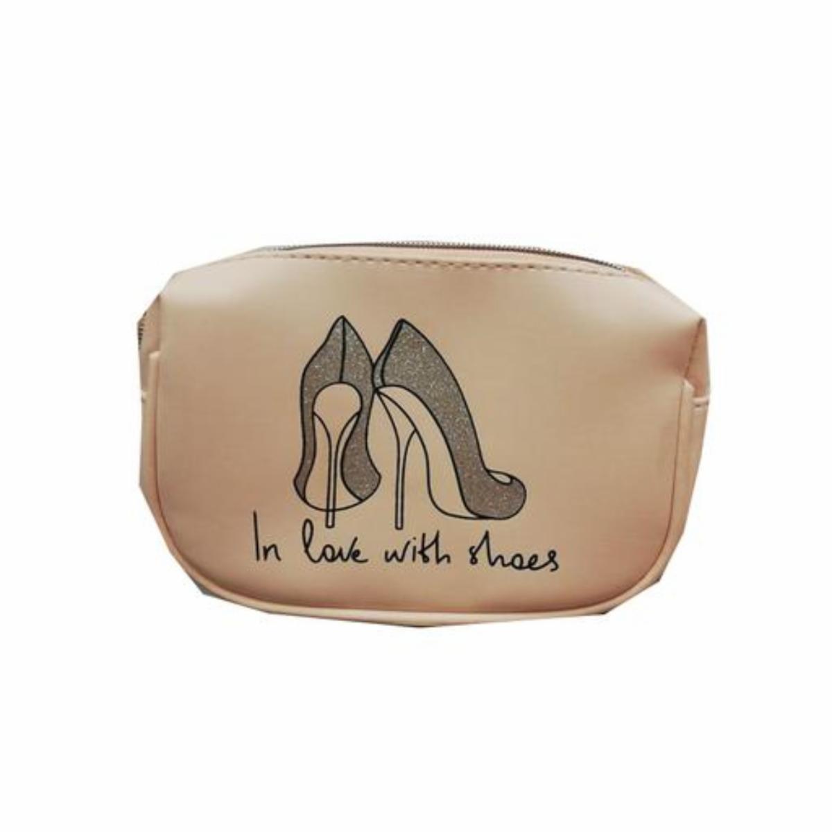 Cosmetiquera Zapato Color Rosado Brillos EVERYES Unidad
