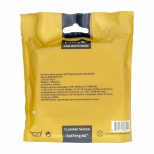 Esponja Para Baño Redonda Color Amarillo BATHING SPA Unidad