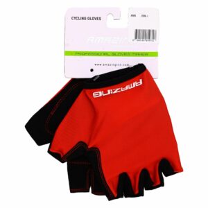 Guante De Bicicleta Rojo Negro AMAZING GRANDE