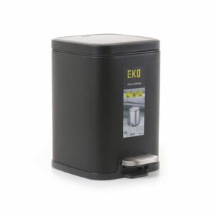 Basurero Pedal Con Tapa Negro EKO 6 Litros