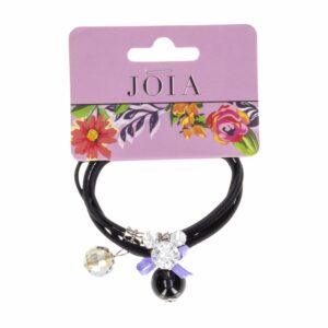 Elástico Eslastico Lazo Con Piedreria Negro X2 HAIR WITH FLAIR Paquete