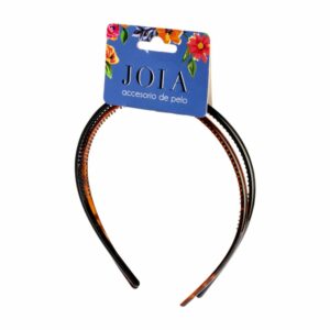 Diadema Delgada Café Con Negro HAIR WITH FLAIR Longitud Perfecta