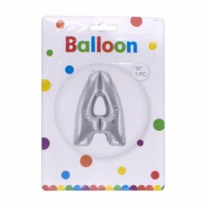 Globo Metálico Letra A Plateado BALLOON 40,5 Cm