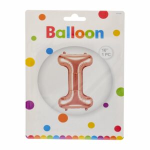 Globo Metálico Letra I Dorado Rosa BALLOON 40,5 Cm