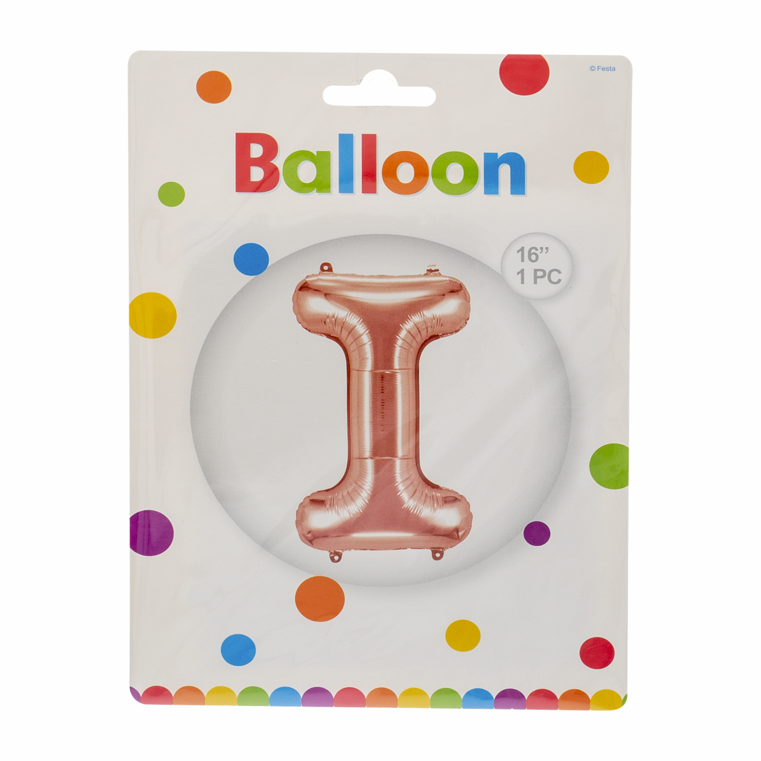 Globo Metálico Letra I Dorado Rosa BALLOON 40,5 Cm - Imagen 2