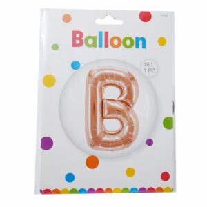 Globo Metálico Dorado Rosa BALLOON Letra B