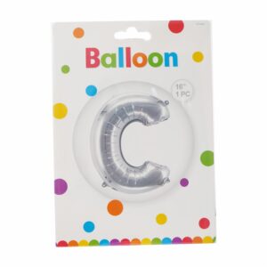 Globo Metálico Plateado BALLOON Letra C
