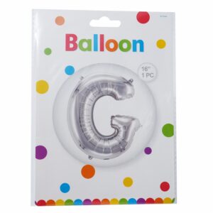 Globo Metálico Plateado BALLOON Letra G
