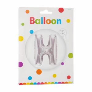 Globo Metálico Plateado BALLOON Letra H