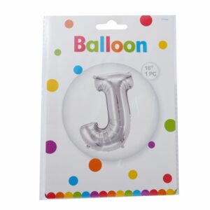 Globo Metálico Plateado BALLOON Letra J