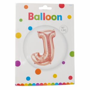 Globo Metálico Dorado Rosa BALLOON Letra J