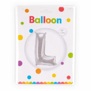 Globo Metálico Plateado BALLOON Letra L
