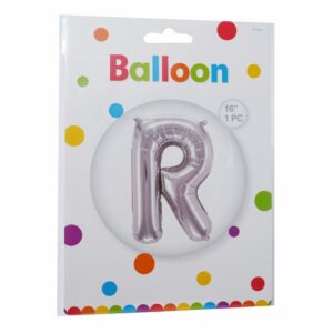 Globo Metálico Letra R Plateado BALLOON Letra R