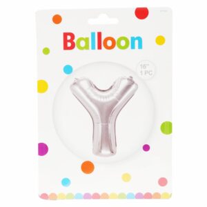 Globo Metálico Plateado BALLOON Letra Y