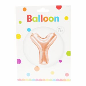 Globo Metálico Dorado Rosa BALLOON Letra Y