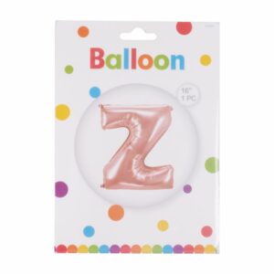 Globo Metálico Dorado Rosa BALLOON Letra Z