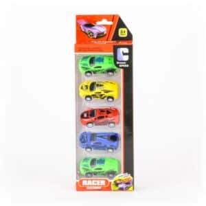 Set De 5 Vehículos Básicos RACER Colores Surtidos