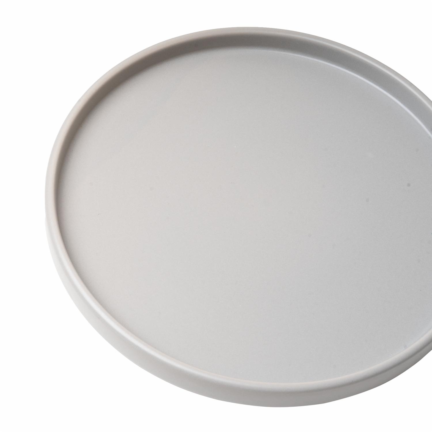 Plato Postre Gris Claro Mate KERAMIKA 21 Cm