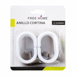 Anilla Para Cortina Blancos FREE HOME X 12 Uds