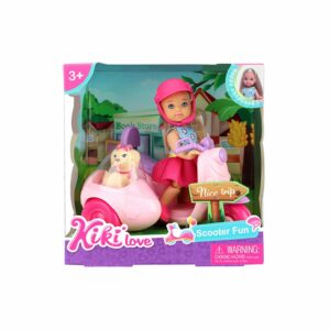 Set De Juego Muñeca Con Moto KIKI LOVE Incluye Accesorios