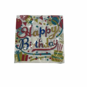 Servilleta Happy Birthday Colores DFHO 33 x 33 cm