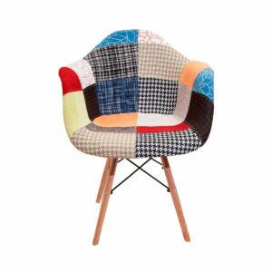 Silla Auxiliar Soporte Cruzado Parches Multicolores HY Textil y Metal