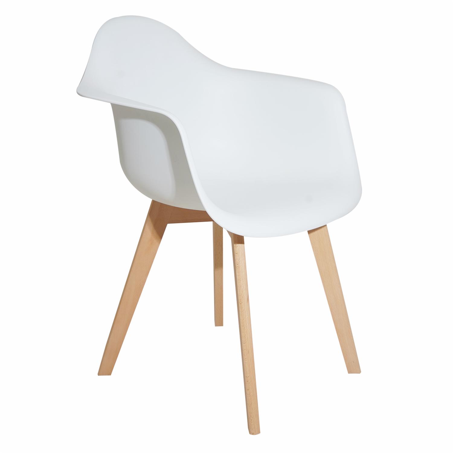 Silla Auxiliar Blanca Patas Metal HY Plástico y Metal