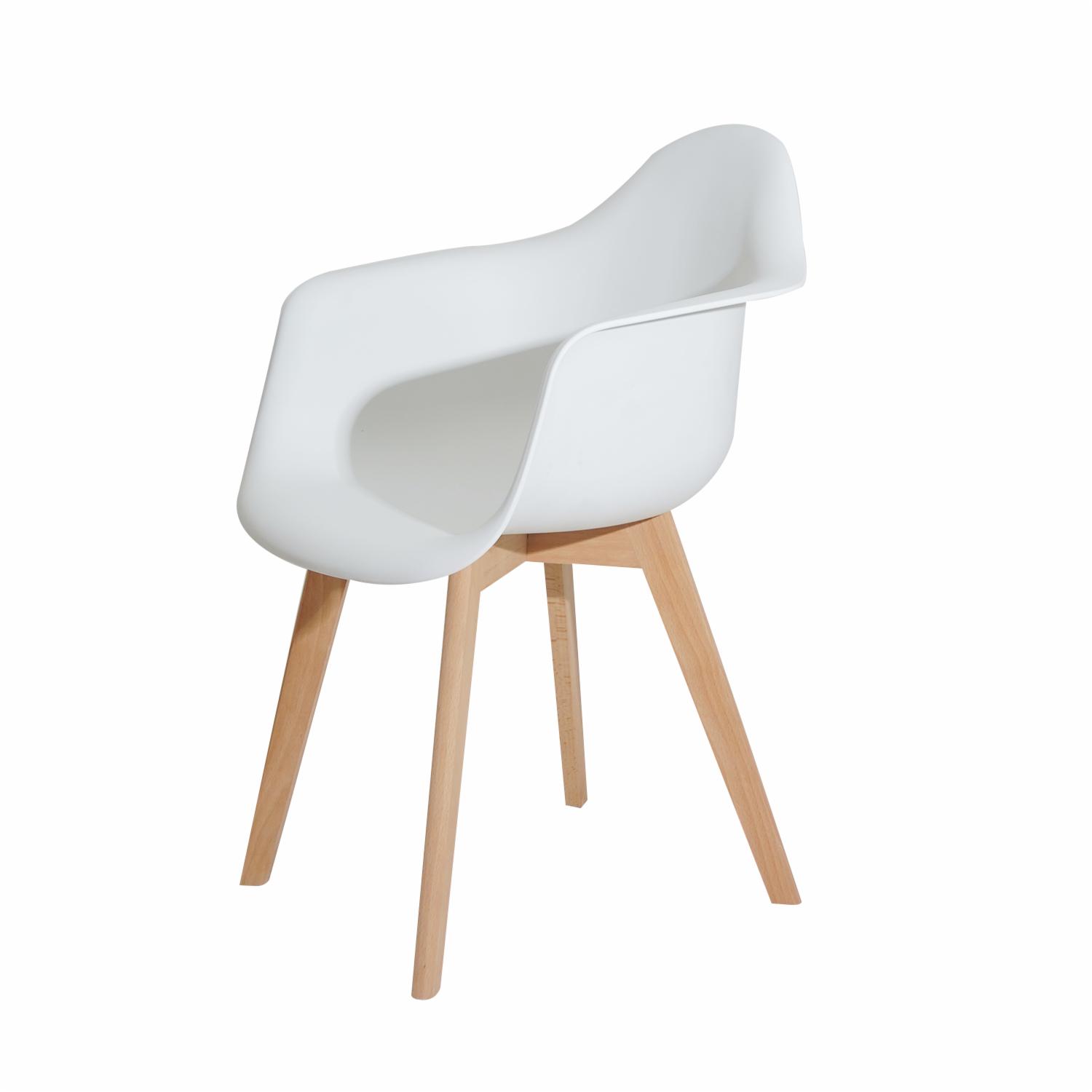 Silla Auxiliar Blanca Patas Metal HY Plástico y Metal