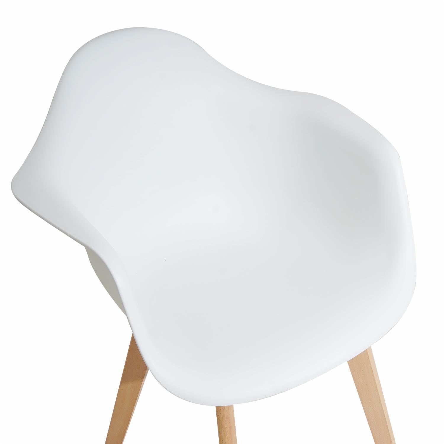Silla Auxiliar Blanca Patas Metal HY Plástico y Metal