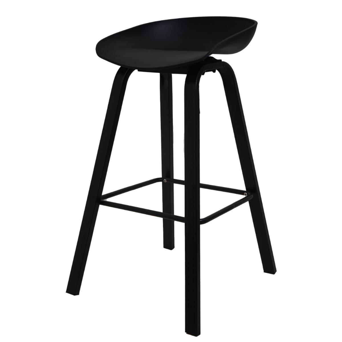 Silla De Bar Negra HY Plástico y Metal - Imagen 3