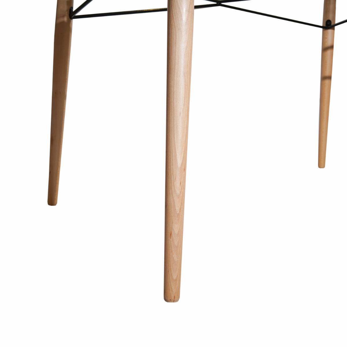 Mesa Cuadrada Vidrio HY Pata De Madera - Imagen 4