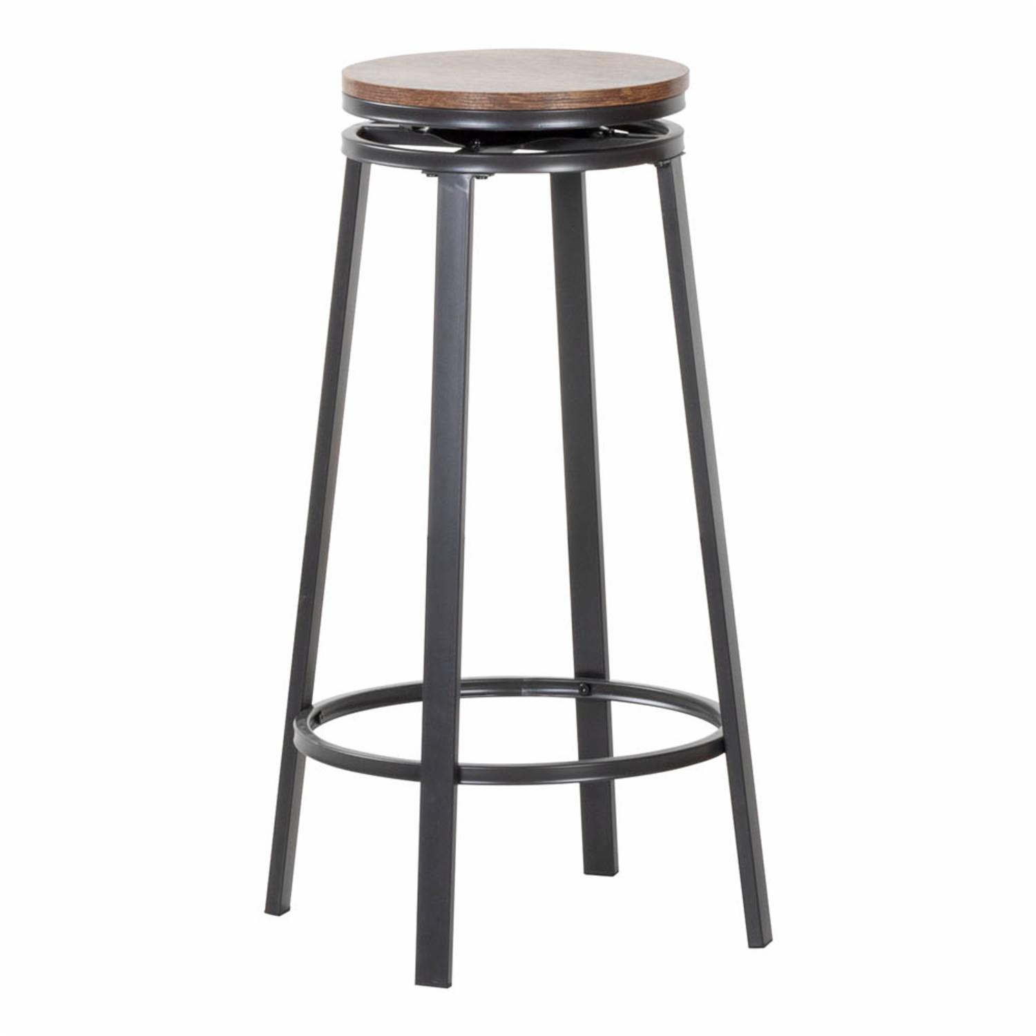 Juego Mesa Con 2 Bancos Frely Patas Altas FREE HOME Metal y Madera - Imagen 3